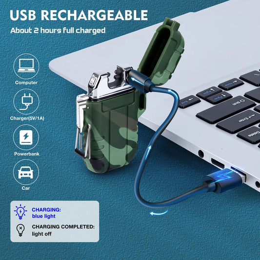 Waterproof Electric Lighter, Windproof, USB