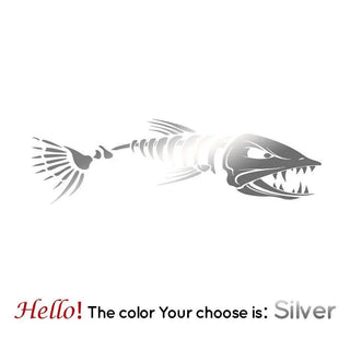 Skeleton Bone Fish Vinyl Stickers
