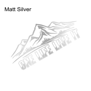 One Life Live It Mountain Vinyl Sticker