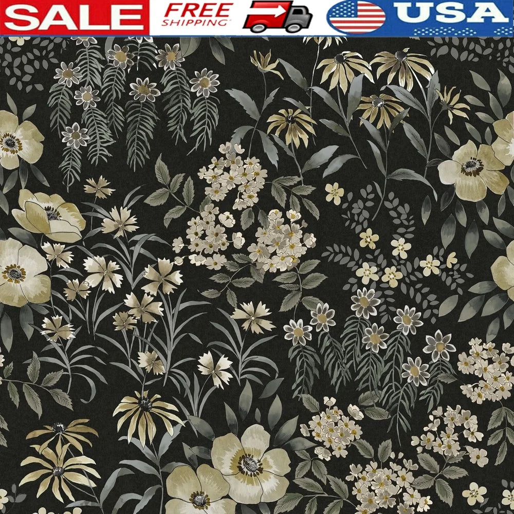 Peel and Stick Floral Wallpaper
