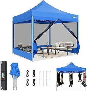 10x10 Heavy Duty Pop up Canopy with Sidewalls