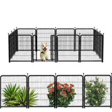 Metal Dog Fence with Wide Door, 40"Height 8/16 Panels