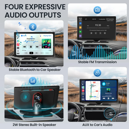 9-inch CarPlay 4K+1080P, 64GB memory