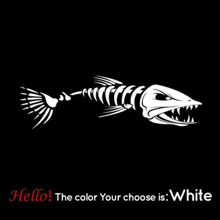 Skeleton Bone Fish Vinyl Stickers