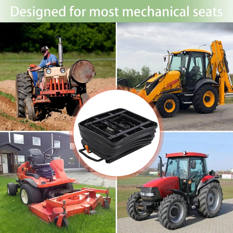 Air seat shock absorber base with dust cover