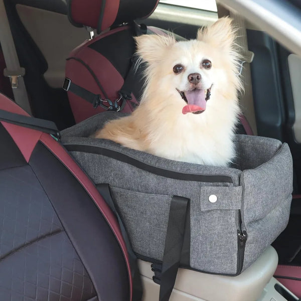 Center Console Pet Car Seat for Small Dogs/Cats Up to 12lbs