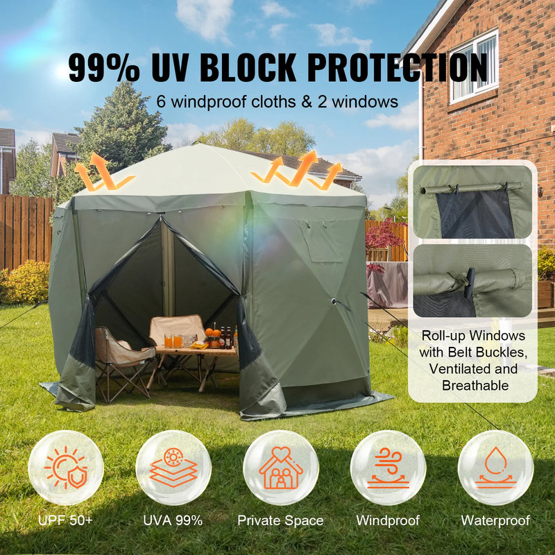 6x6 Pop-Up Screened Gazebo Tent