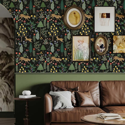 Vintage Black Peel and Vinyl Stick Wallpaper