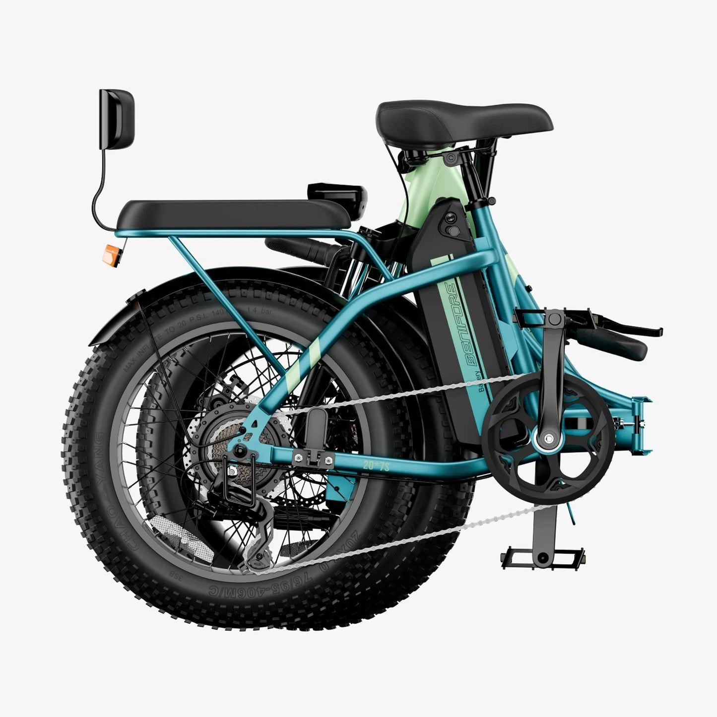 Folding Electric Bike with Mini Sofa Back Seat