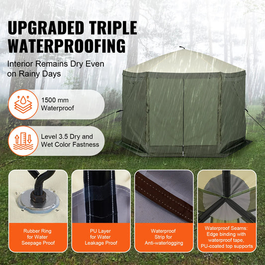 6x6 Pop-Up Screened Gazebo Tent