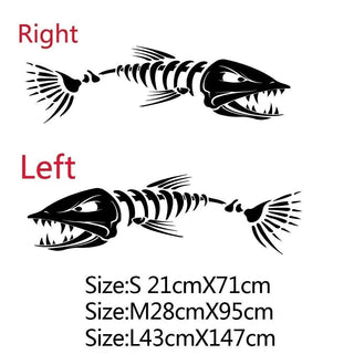 Skeleton Bone Fish Vinyl Stickers