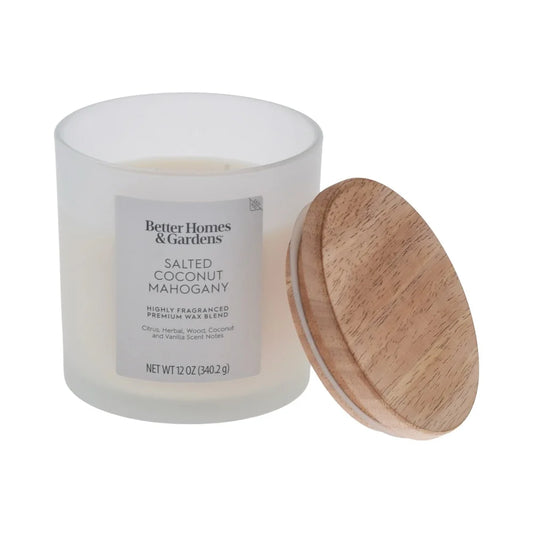 Salted Coconut Mahogany Scented Candle