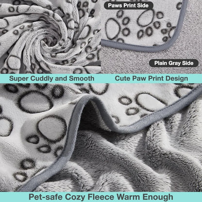 3 Pcs Soft Dog Blankets - 24x16 Inches