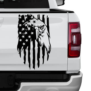 American Bald Eagle Flag Tailgate Decal
