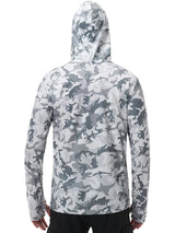 Shirt Camo Print Hoodie with Built-in Face Mask