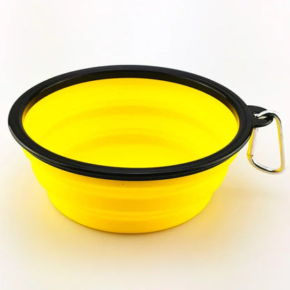 Collapsible Silicone Dog Food Water Bowl