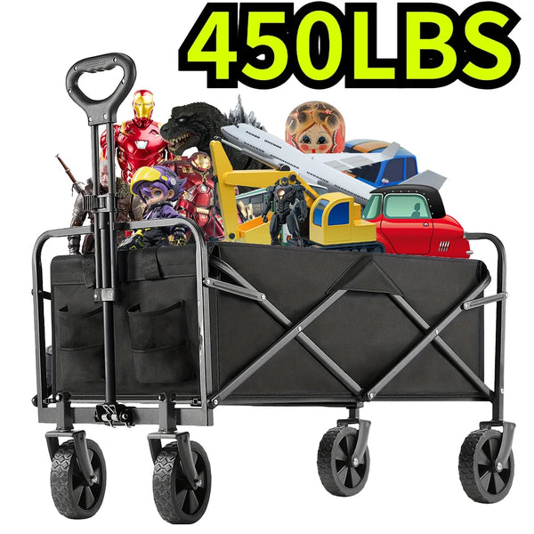 Large Capacity Portable, Foldable Cart on Wheels
