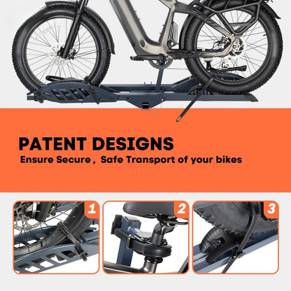 2 - E-Bike Rack with Ramp,200 lbs. Capacity