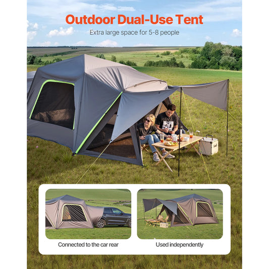 SUV Tent for Camping with Shade Awning and Mesh Windows