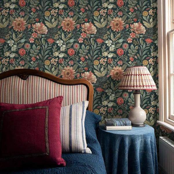 Vintage Floral Peel and Stick Wallpaper