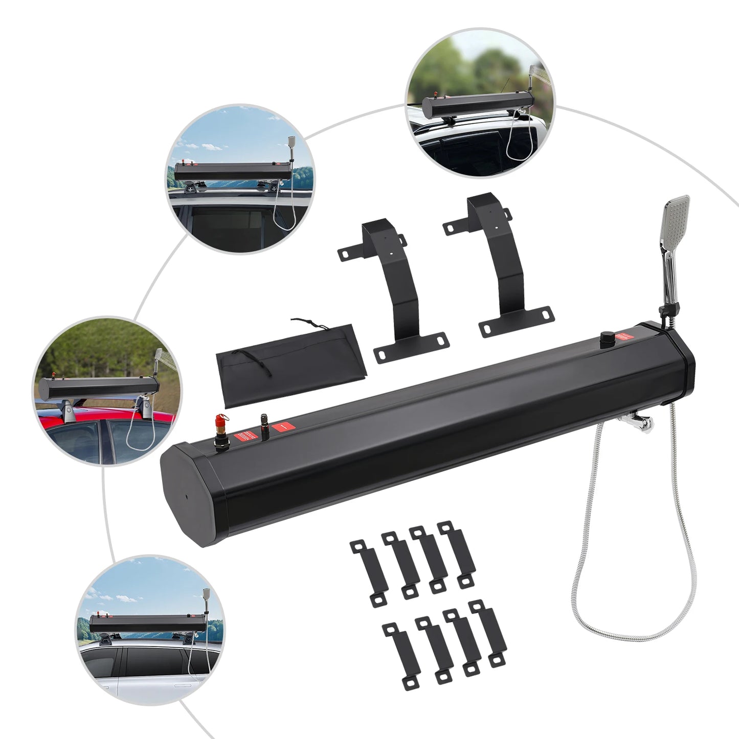 Black 30L Portable Water Tank for Camping