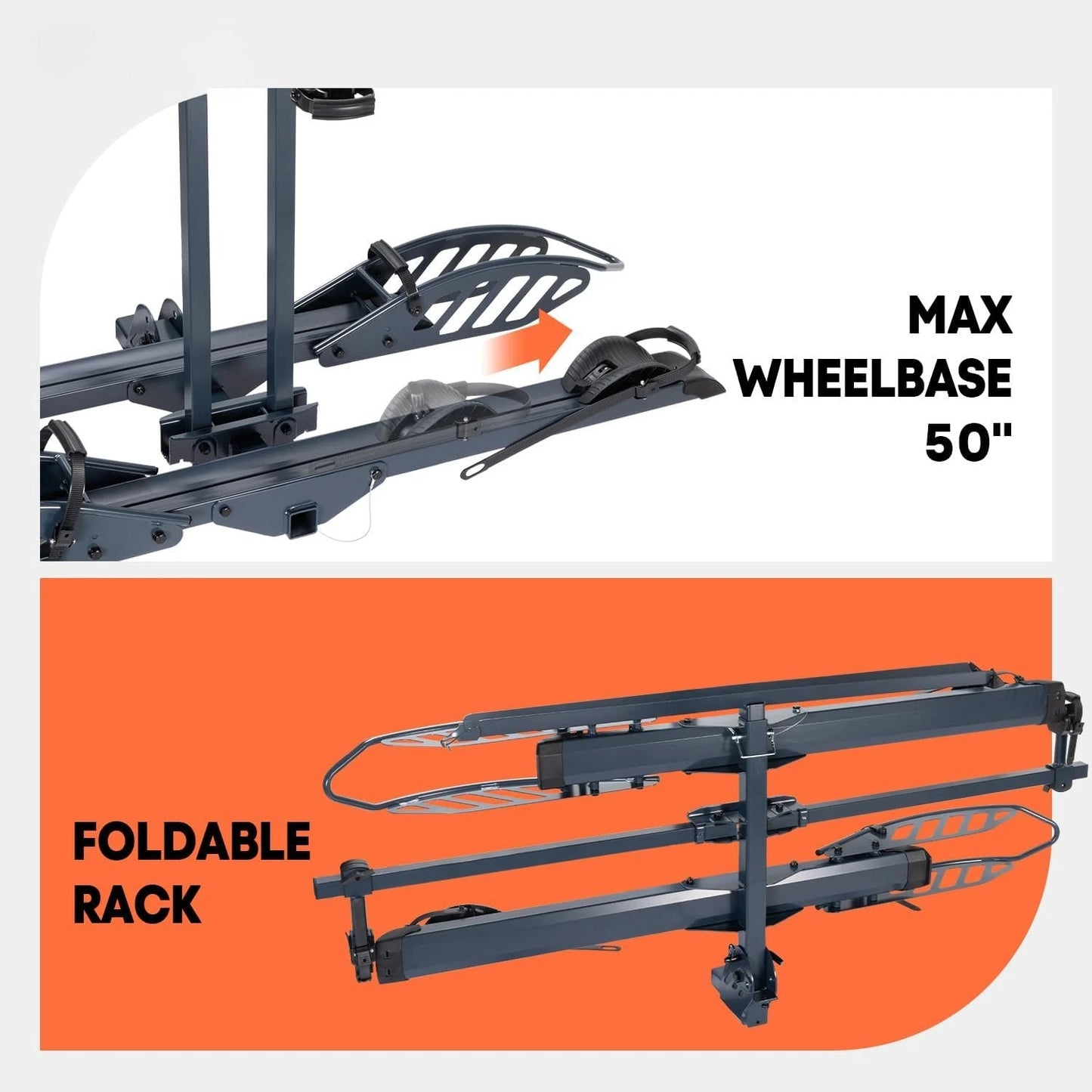 2 - E-Bike Rack with Ramp,200 lbs. Capacity