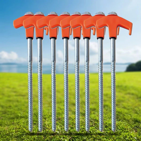 8Pcs Screw in Tent Stakes with Hex Socket