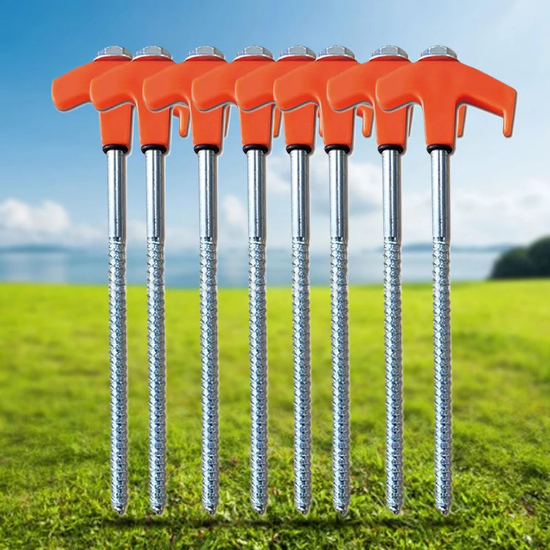 8Pcs Screw in Tent Stakes with Hex Socket