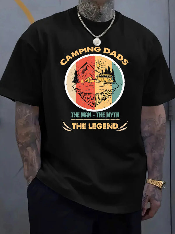 Men's Camping Dad Graphic T-Shirt
