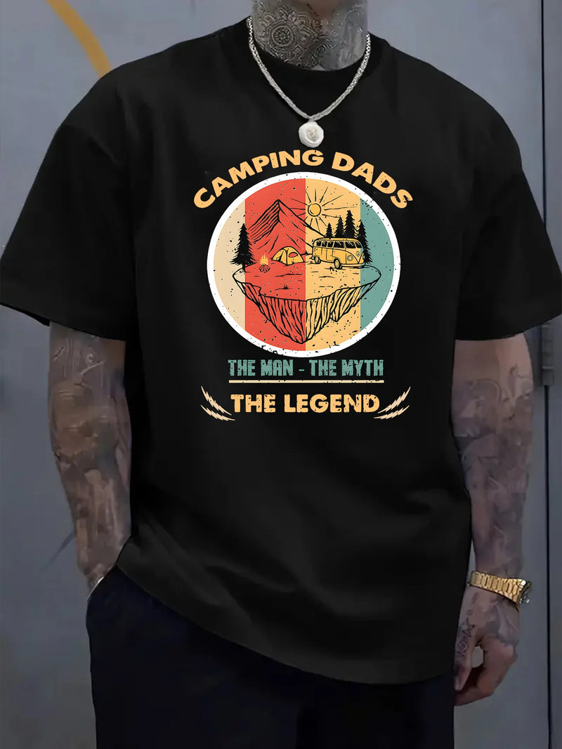 Men's Camping Dad Graphic T-Shirt