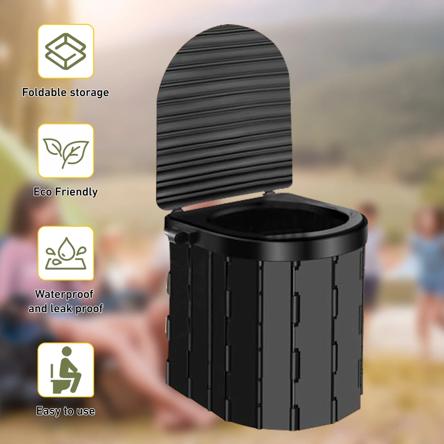 Pop up Privacy Tent with Portable Toilet, Shower, Changing Room
