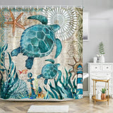 Nautical Blue Sea Shower Curtain