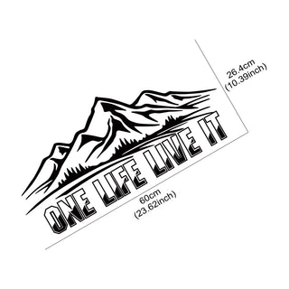 One Life Live It Mountain Vinyl Sticker