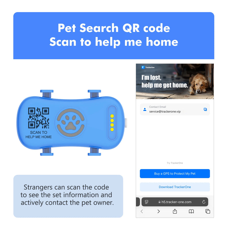 GPS Waterproof Tracker for Pets - Smart Locator with App