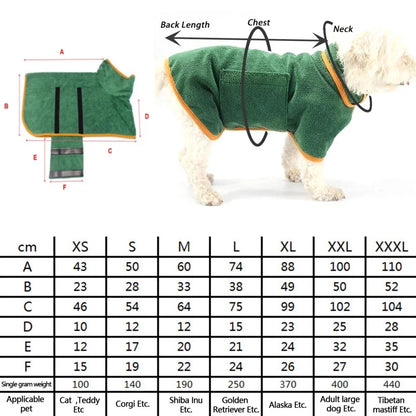 Dog Bathrobe Towel