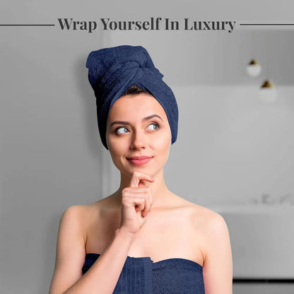 Navy Extra Large Bath Towels, Pack of 4 (30"x60")