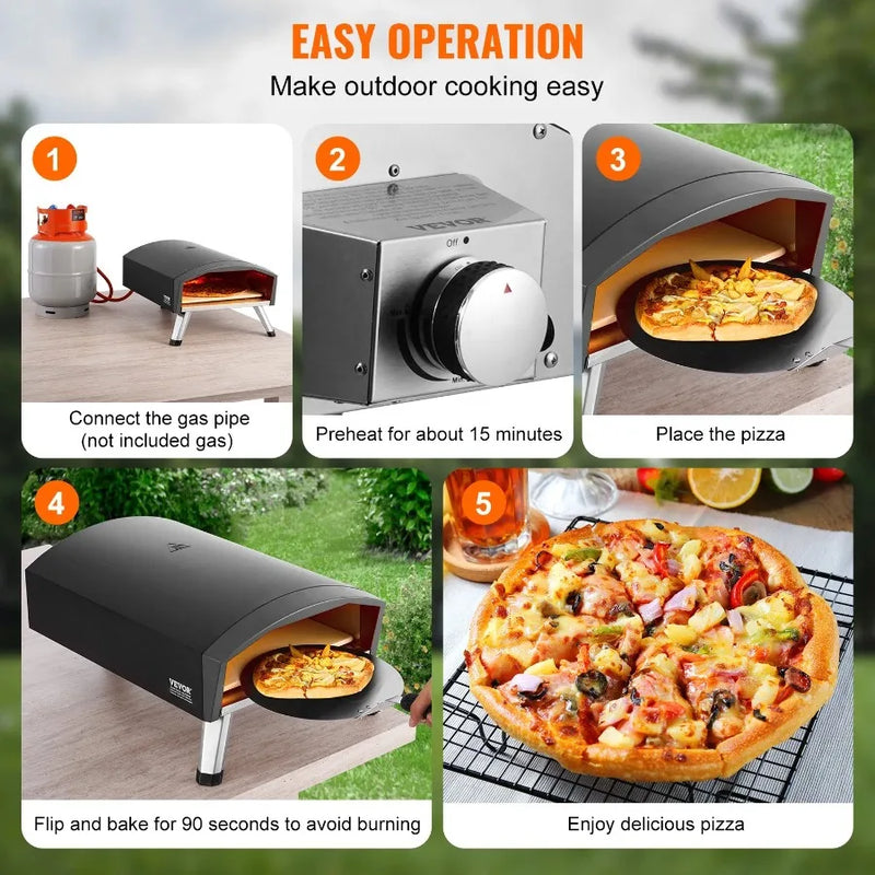 12" Gas Pizza Oven