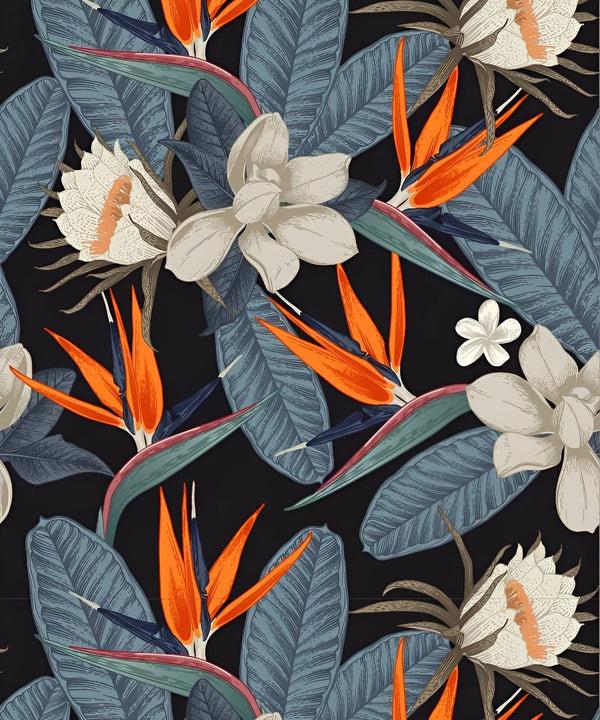 Palm Leaf Floral Peel and Stick Vinyl Wallpaper