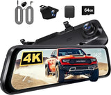 WIFI Rearview Mirror and Dash Cam with Voice Control