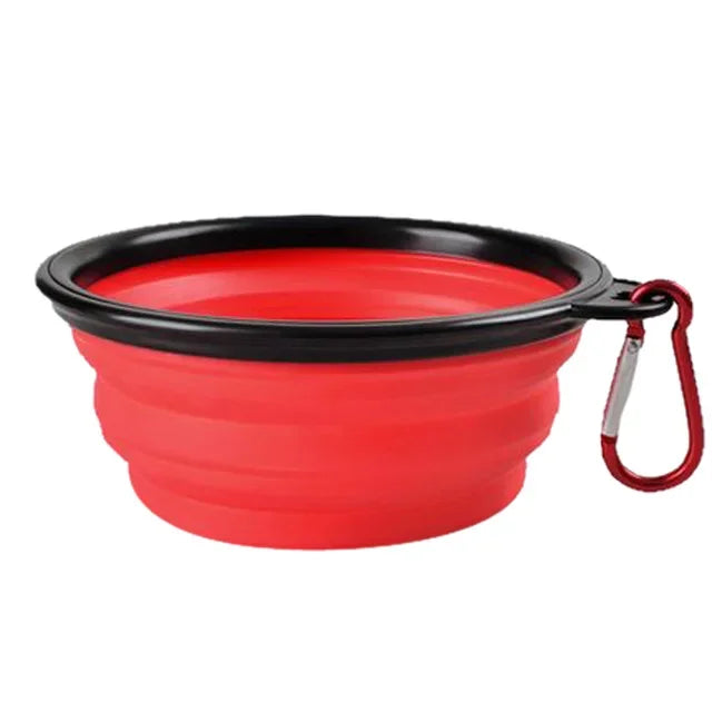 Collapsible Silicone Dog Food Water Bowl