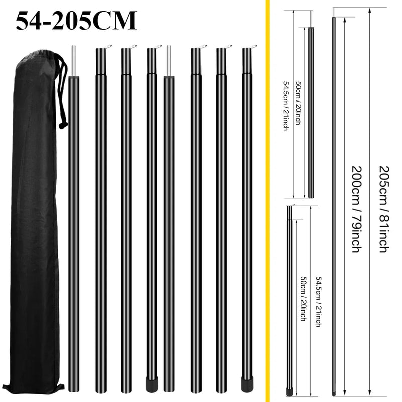 Set of 2 Telescoping Tarp Poles