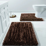 Luxury Shaggy Extra Thick Bathroom Rugs - 2 Piece Set