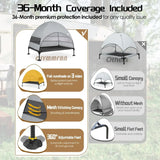 Elevated Dog Bed with Upgraded Canopy