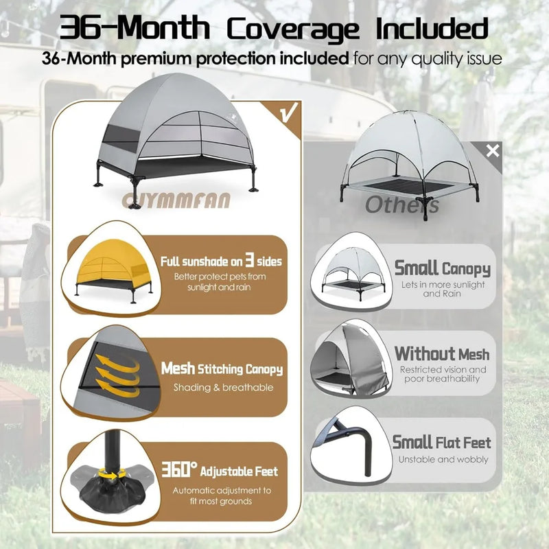 Elevated Dog Bed with Upgraded Canopy