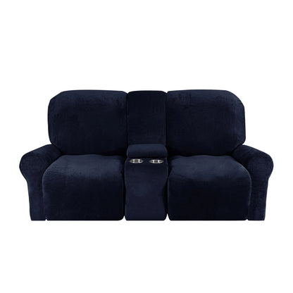 Recliner Loveseat Slipcovers with Cup Holder and Middle Console Cover