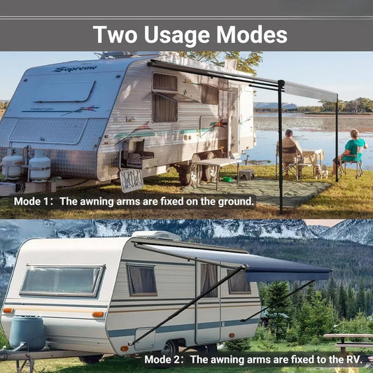 19' (18.2 fabric) Manual RV Awning Complete Kit