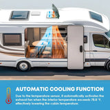 14" RV Vent Fan 10 Speed Reversible
: 12V Super Quiet RV Roof Vent Fan for Camper Trailer Bathroom