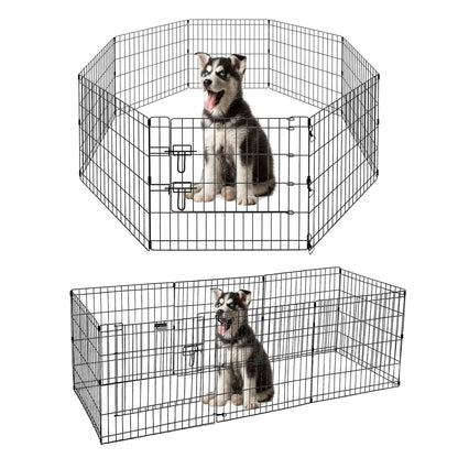 Sturdy Black Octagonal Metal Dog Playpen - 8 Panels ea. 
24" x 24" Panels to run along bottom of RV for no escape!