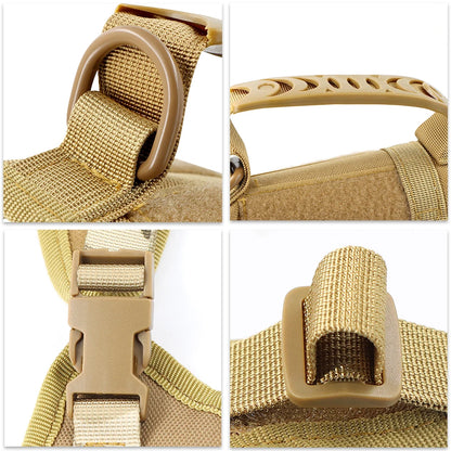 Tactical Cat Harness Leash with 9 Patches