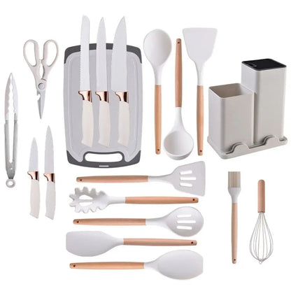 19pcs Food Grade Silicone Kitchenware Set